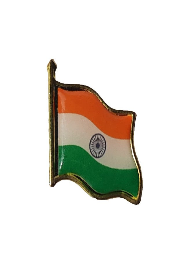 KariGhar Indian Flag Badges (Flying Flag pin Badge) for Independence Day/Republic Day & Other Events ( Pack Includes 10 Badge) (Pack of 10) - Image 1